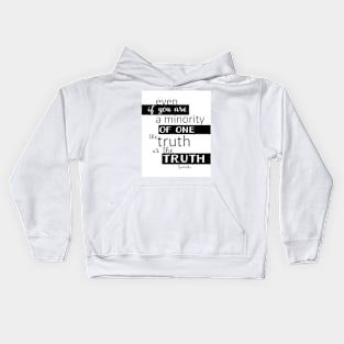 The Truth Gandhi Quote Typography Design Kids Hoodie